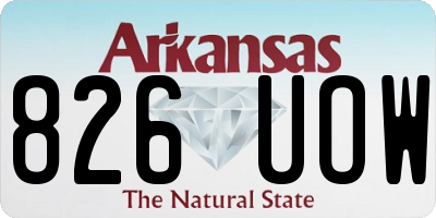 AR license plate 826UOW