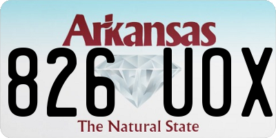 AR license plate 826UOX