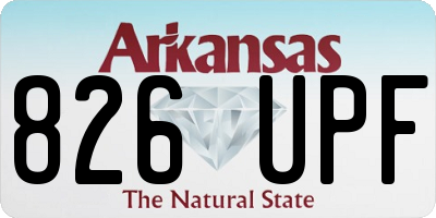 AR license plate 826UPF