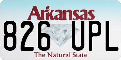 AR license plate 826UPL