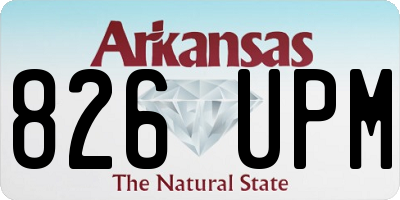 AR license plate 826UPM