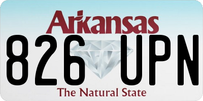 AR license plate 826UPN