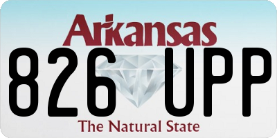 AR license plate 826UPP