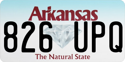 AR license plate 826UPQ