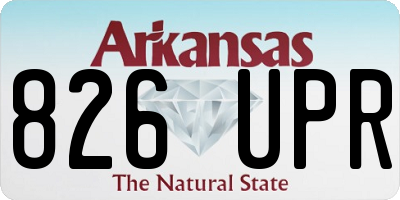 AR license plate 826UPR