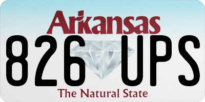 AR license plate 826UPS