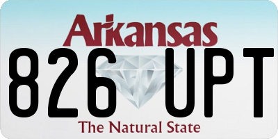 AR license plate 826UPT
