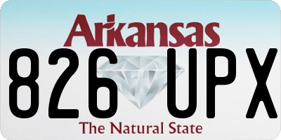 AR license plate 826UPX