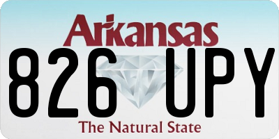 AR license plate 826UPY
