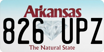 AR license plate 826UPZ