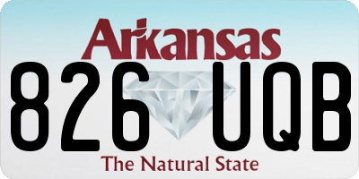 AR license plate 826UQB
