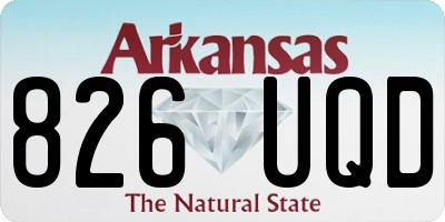 AR license plate 826UQD
