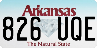 AR license plate 826UQE