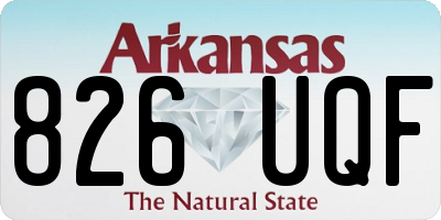 AR license plate 826UQF