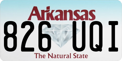 AR license plate 826UQI
