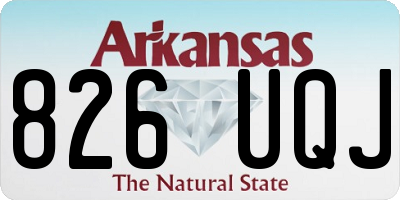 AR license plate 826UQJ
