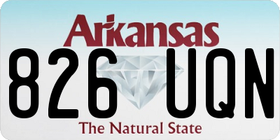 AR license plate 826UQN