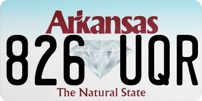 AR license plate 826UQR