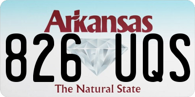 AR license plate 826UQS