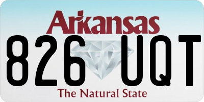 AR license plate 826UQT