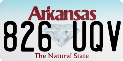 AR license plate 826UQV