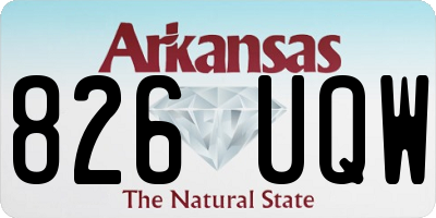 AR license plate 826UQW