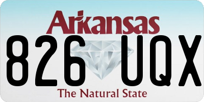 AR license plate 826UQX
