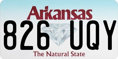 AR license plate 826UQY