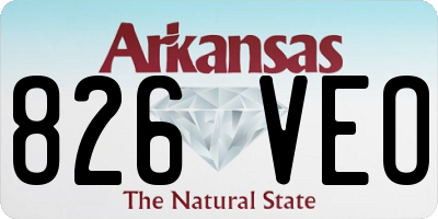 AR license plate 826VEO
