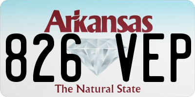 AR license plate 826VEP
