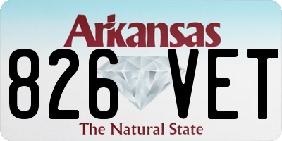 AR license plate 826VET
