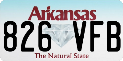 AR license plate 826VFB
