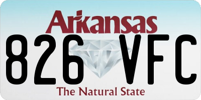 AR license plate 826VFC