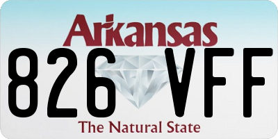 AR license plate 826VFF