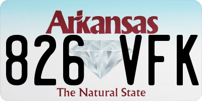 AR license plate 826VFK