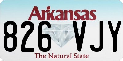AR license plate 826VJY