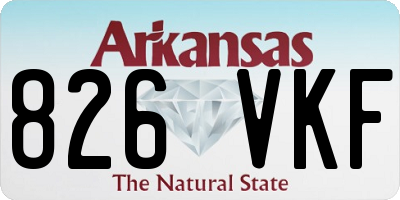 AR license plate 826VKF