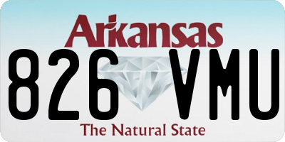 AR license plate 826VMU