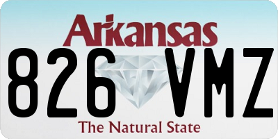 AR license plate 826VMZ