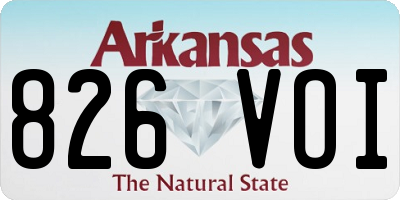 AR license plate 826VOI
