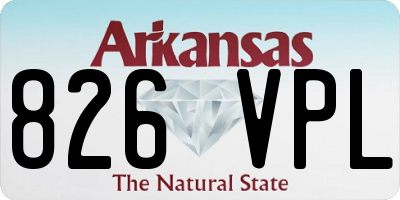AR license plate 826VPL