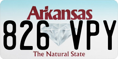 AR license plate 826VPY