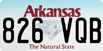 AR license plate 826VQB
