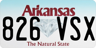 AR license plate 826VSX