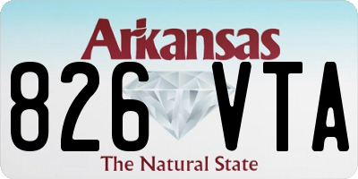 AR license plate 826VTA