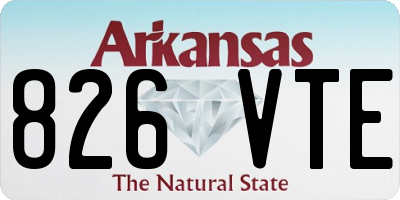 AR license plate 826VTE