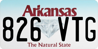 AR license plate 826VTG