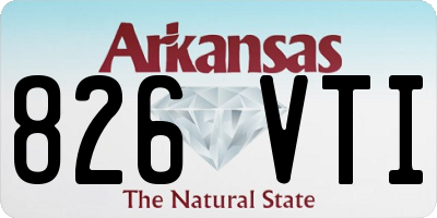 AR license plate 826VTI