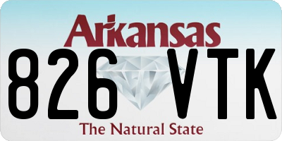 AR license plate 826VTK