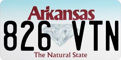 AR license plate 826VTN